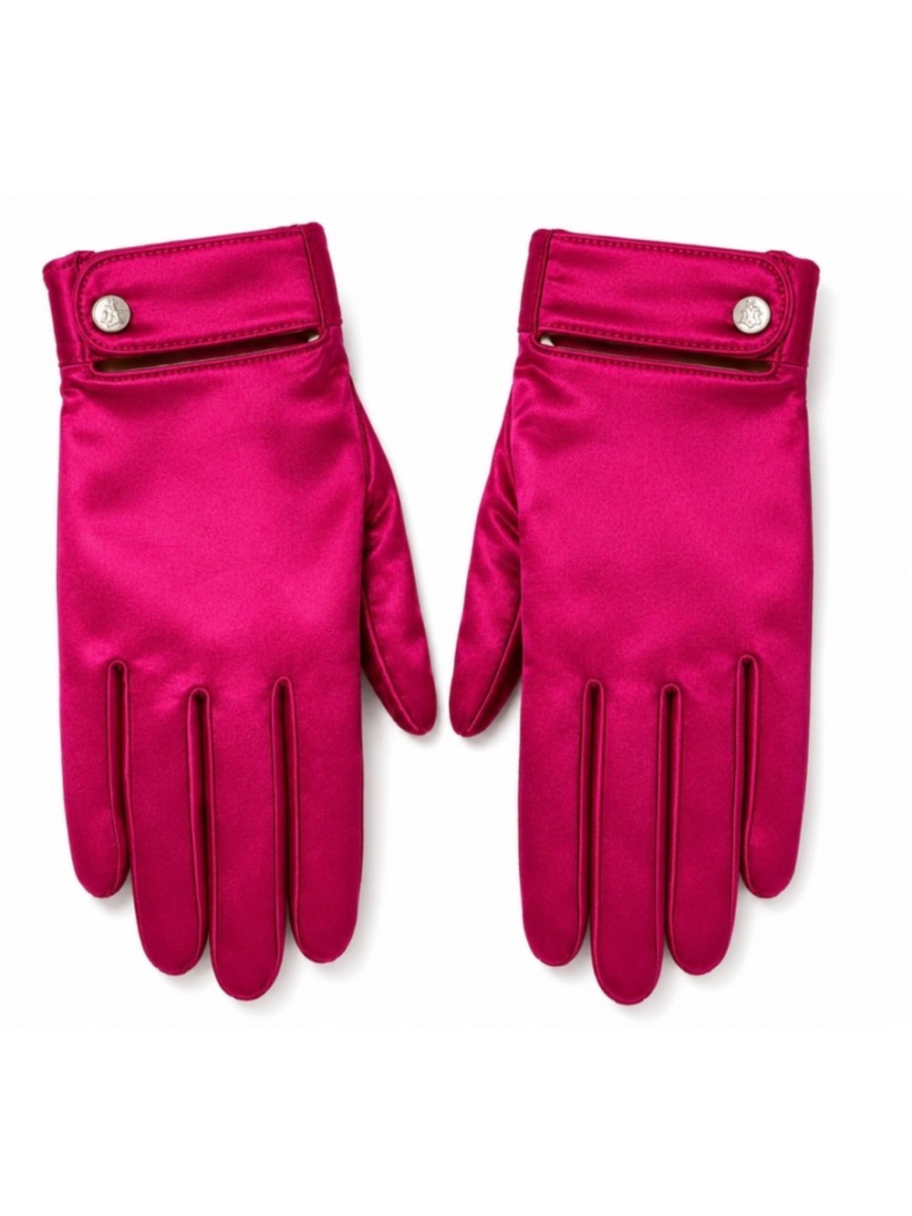 Women's Celine Silk Blend Satin Gloves Pink Size Small 7.5 New